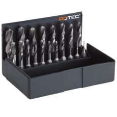 Völkel HSS-G boorbitset 19-dlg, 1/4'' 6-kant, ABS-cassette, Ø1 t/m 10 mm - 0,5mm oplopend