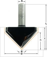 HM V-groeffrees Ø50,8 x 25/70mm. 90º, S=Ø12