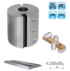 RStools - aluminium schaafkop Ø140mm met HM centrolock messen, asgat Ø50, MEC
