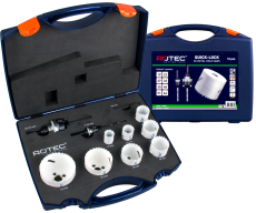 Rotec 10-dlg. BiM-Co gatzagenset type '527 - Loodgieter' met Quick-Lock, ø19, 22, 27, 32, 35, 40, 51, 64 mm