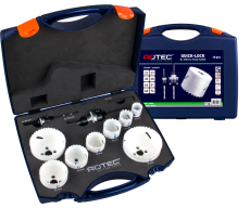 Rotec 10-dlg. BiM-Co gatzagenset type '527 - Electricien' met Quick-Lock, ø22, 27, 35, 38, 44, 51, 68, 76 mm