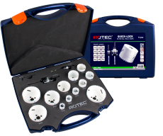 Rotec 14-dlg. BiM-Co gatzagenset type '527 - Allround' met Quick-Lock, ø19, 22, 25, 32, 35, 38, 44, 51, 57, 64, 68, 76 mm