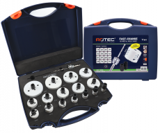 Rotec 19 dlg. Gatzagenset '533 - MAX' met Fast-Change adapters (ø19, 22, 25, 29, 32, 35, 38, 44, 51, 57, 60, 64, 68, 76, 83 en 92mm)