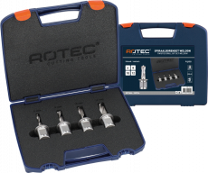 Rotec HSS spiraalborenset, Weldon, in kunststof koffer