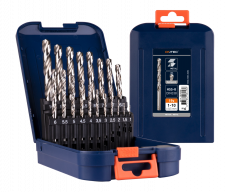 Rotec 19-delig geslepen spiraalboren, type '105', set Ø 1,0 t/m 10,0 (0,5 mm oplopend)