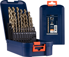 Rotec spiraalborenset, type '111', 25-delig, ABS-cassette, Ø1 t/m 13