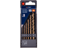 Rotec spiraalborenset, type '111', 6-delig, PVC-cassette, Ø2-8