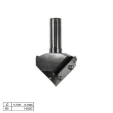 HMWP V-groeffrees Ø65x32,5 mm.90º  Z=2  S=Ø25x55