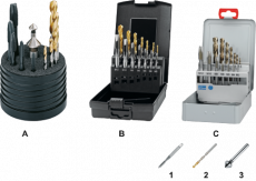 Phantom 29.260 UNI HSS-E set machinetappen, M3 t/m M12 + 2,5 t/m 10,2