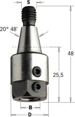 CMT Boorhouder met centreerconus 20° 48', links
