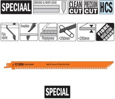 CMT Reciprozaagblad HCS 300mm x 1,5mm, CMT