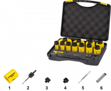 International Tools 69.092 ECO PRO HSS-Co 8%, bi-Metaal, gatzagen set, universele quick-change houder en adapters
