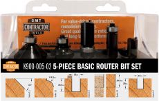 Set van 5 CMT Contractor frezen in pvc kistje