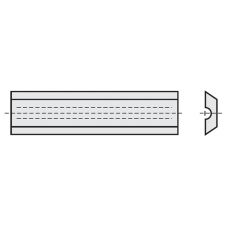 RStools wisselmessen 9,7 x  8 x 1,5 mm.  40º  MG18 (10 stuks) geschikt voor Leitz systeem (voor MDF)