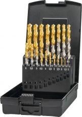 Phantom 19.138 HSS set spiraalboren, TiN-tip, met drievlaks schacht, type 11.441 (handgebruik)