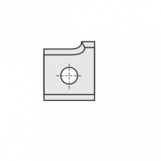 RStools profielmes 12 x 14,5 x 2 mm. R= 3  Links   KCR08 (10 stuks) geschikt voor zacht-/hardhout