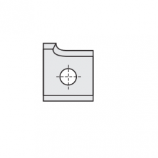 RStools profielmes 12 x 14,5 x 2 mm. R=3  Rechts  KCR08 (10 stuks)  geschikt voor zacht-/hardhout