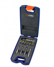 Rotec bitset, OPTI, 17-delig, PH, PZ en TX + 4 schroefverwijderbits