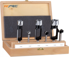 Rotec proppen- en cilinderkopborenset, premium, in houten kist