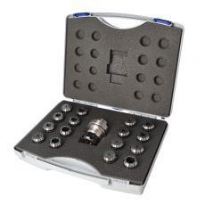Set 17-dlg met CNC spantangen+houder HSK63F, ER32 in koffer
