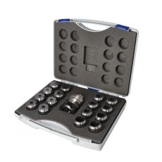Set 17-dlg met CNC spantangen+houder HSK63F, ER40 in koffer