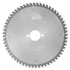 RStools HM zaag Ø 190 x 2,6 x ø30  z=60 TF (laminaat)