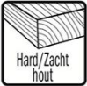 Geschikt voor hard en zacht hout