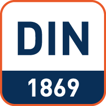 Afmetingen volgens DIN1869