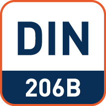 Afmetingen volgens DIN206-B