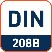 Afmetingen volgens DIN208-B