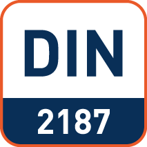 Afmetingen volgens DIN2187