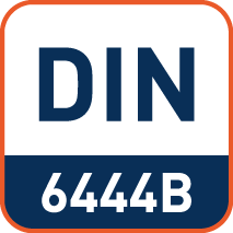 Afmetingen volgens DIN6444-B