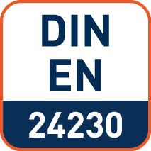 Afmetingen volgens DIN EN 24230
