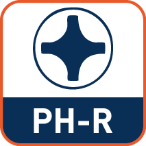 Bit met gereduceerde punt, geschikt voor Phillips-schroeven