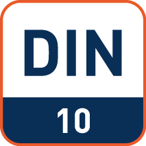 Cilindrische schacht met vierkant volgens DIN10