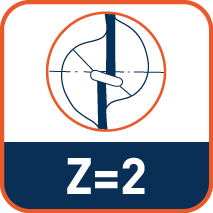 Frees met 2 snijkanten en centrum-geslepen kopgeometrie