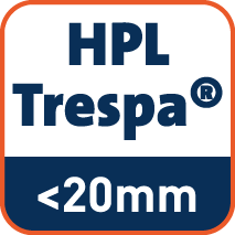 Geschikt voor HPL Trespa (tot 20mm)