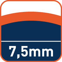 Gesloten snijrand segmenthoogte 7,5