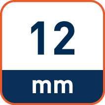 Maximale diepte 12mm