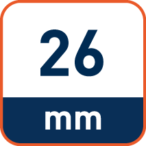 Maximale diepte 26mm