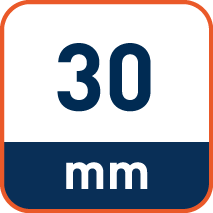 Maximale diepte 30mm