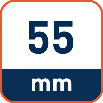 Maximale diepte 55mm