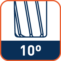 Ruimer met een spiraalhoek van 10°