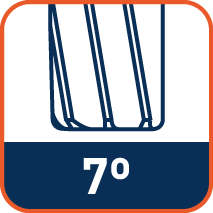 Ruimer met een spiraalhoek van 7°