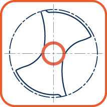 Spiraalboor met versterkte kern