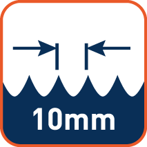 Tandsteek 10mm (tip tot tip)