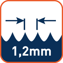 Tandsteek 1,2mm (tip tot tip)