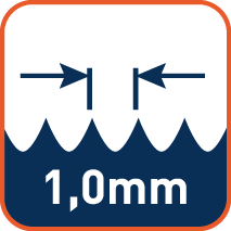 Tandsteek 1mm (tip tot tip)