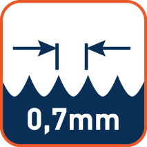 Tandsteek 0,7mm (tip tot tip)