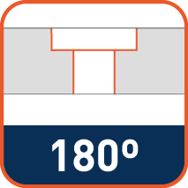 Verzinkhoek 180°